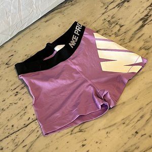 Purple Nike Pro Spandex Shorts Women's Size Small